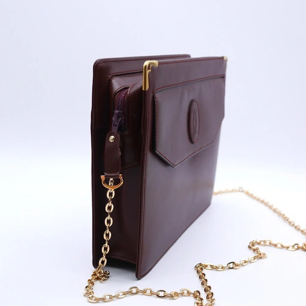🍓Cartier Bordeaux Must de Line Clutch